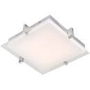 Abra Lighting Flat Square Glass Low profile Flush Mount 30012FM-CH