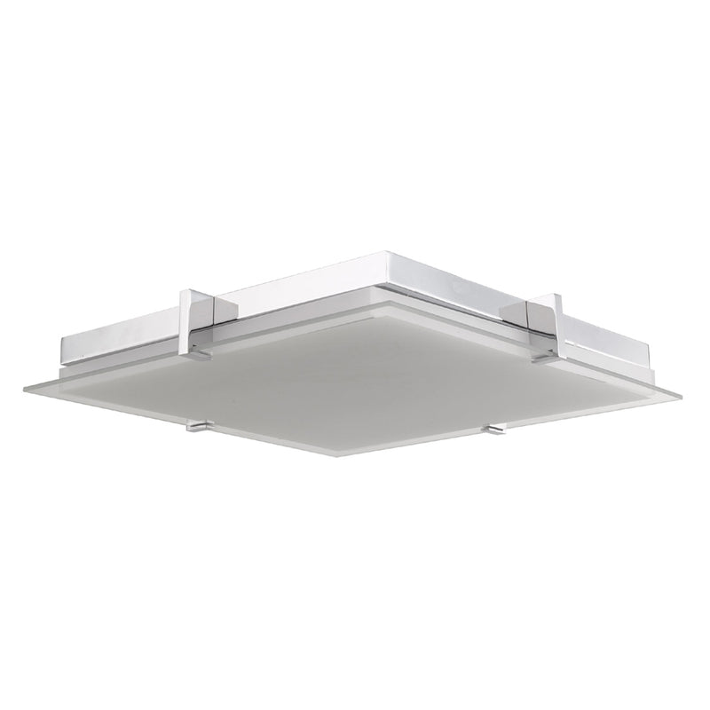 Abra Lighting Flat Square Glass Low profile Flush Mount 30013FM-CH