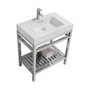 KubeBath Cisco 30" Stainless Steel Console with Acrylic Sink - Chrome AC30