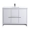 KubeBath Dolce 48" High Gloss White Modern Bathroom Vanity with White Quartz Counter-Top AD648SGW