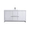 KubeBath Dolce 60" High Gloss White Modern Bathroom Vanity with White Quartz Counter-Top AD660SGW