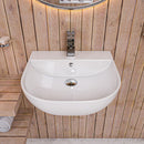 ALFI 20" White D-Bowl Porcelain Wall Mounted Bath Sink AB110