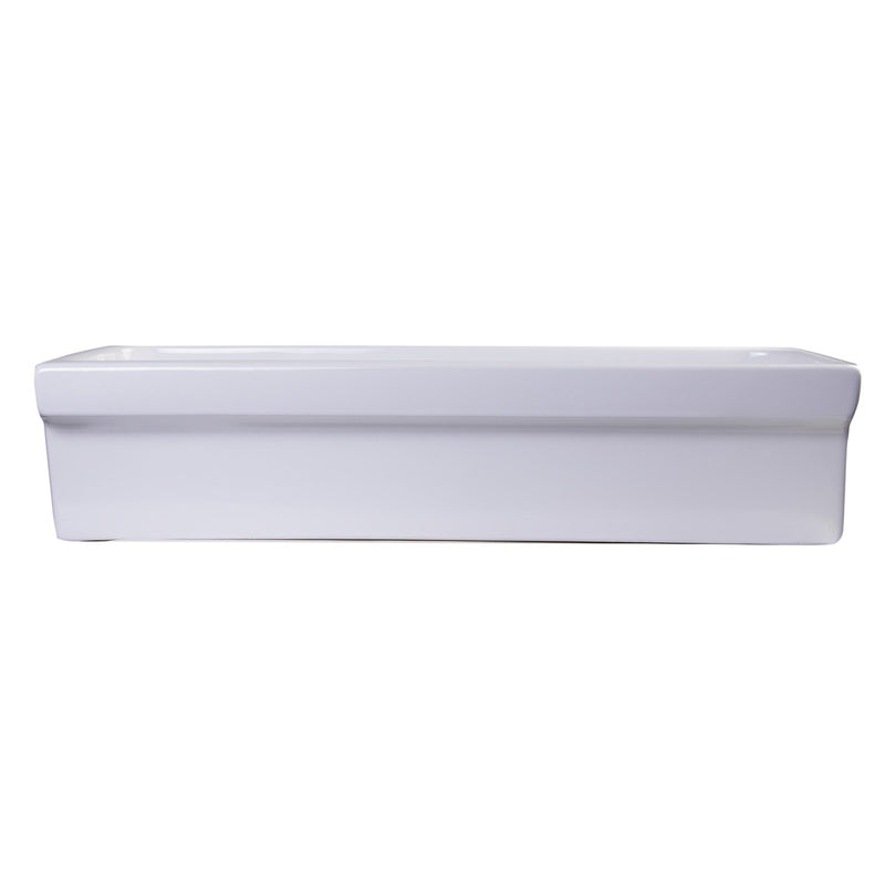 ALFI 36" White Above Mount Fireclay Bath Trough Sink AB36TR