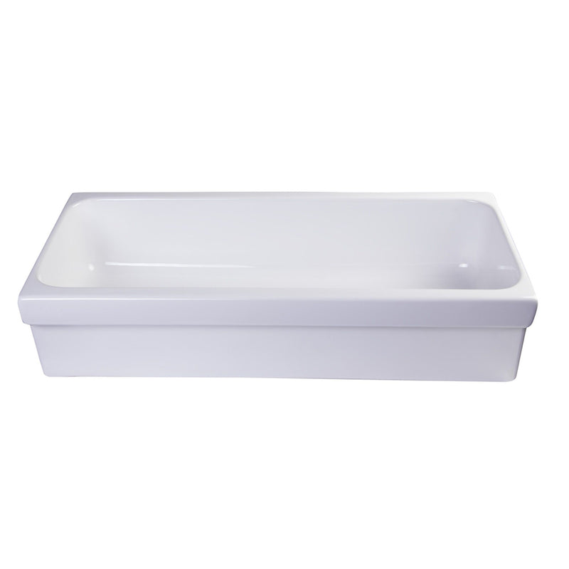 ALFI 36" White Above Mount Fireclay Bath Trough Sink AB36TR