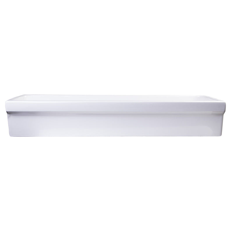 ALFI 48" White Above Mount Fireclay Bath Trough Sink AB48TR