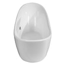 ALFI 68" White Oval Acrylic Free Standing Soaking Bathtub AB8803