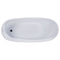 ALFI 68" White Oval Acrylic Free Standing Soaking Bathtub AB8826