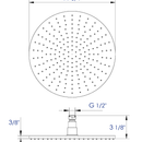 ALFI Brushed Nickel 12" Round Multi Color LED Rain Shower Head LED12R-BN