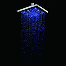 ALFI Brushed Nickel 8" Square Multi Color LED Rain Shower Head LED8S-BN