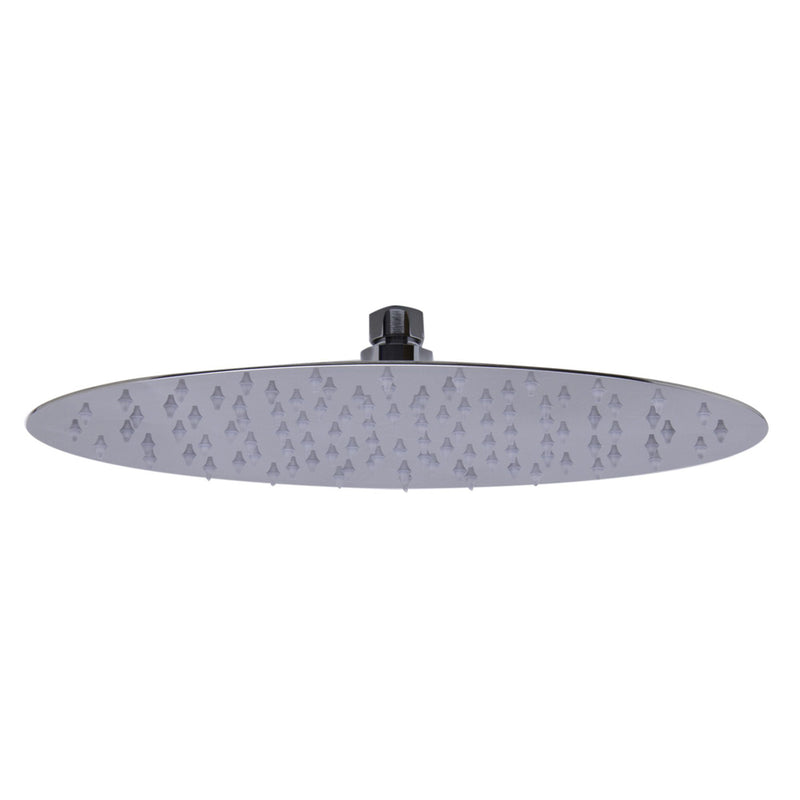 ALFI 12" Oval Brushed Solid Stainless Steel Ultra Thin Rain Shower Head RAIN128-BSS