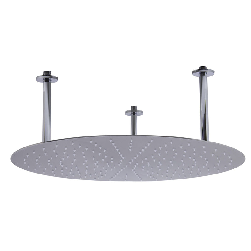 ALFI 24" Round Brushed Solid Stainless Steel Ultra Thin Rain Shower Head RAIN24R-BSS