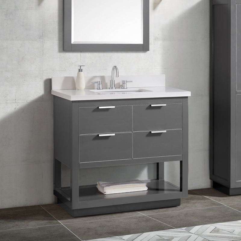 Avanity Allie 37 inch Vanity Combo ALLIE-VS37-TGS-WQ