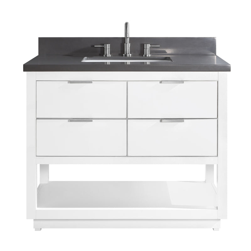 Avanity Allie 43 inch Vanity Combo ALLIE-VS43-WTS-GQ