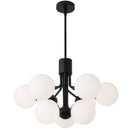 Dainolite 9 Light Chandelier Mb Finish with Opal Glass AMA-249C-MB