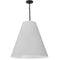 Dainolite 1 Light Large Anaya Pendant Matte Black with White Shade ANA-L-MB-790