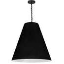 Dainolite 1 Light Large Anaya Pendant Matte Black with Black Shade ANA-L-MB-797