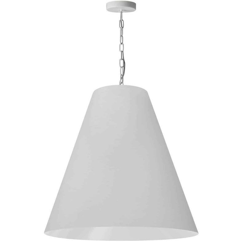 Dainolite 1 Light Large Anaya Pendant Matte White with White Shade ANA-L-MW-790