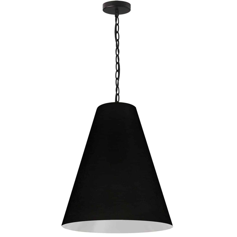 Dainolite 1 Light Medium Anaya Pendant Matte Black with Black Shade ANA-M-MB-797