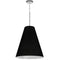 Dainolite 1 Light Medium Anaya Pendant Polished Chrome with Black Shade ANA-M-PC-797