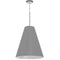 Dainolite 1 Light Medium Anaya Pendant Polished Chrome with Gray Shade ANA-M-PC-835