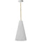 Dainolite 1 Light Small Anaya Pendant Aged Brass with White Shade ANA-S-AGB-790