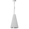 Dainolite 1 Light Small Anaya Pendant Matte White with White and Silver Shade ANA-S-MW-691