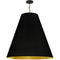 Dainolite 1 Light Extra Large Anaya Pendant Aged Brass with Black and Gold Shade ANA-XL-AGB-698