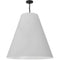 Dainolite 1 Light Extra Large Anaya Pendant Matte Black with White Shade ANA-XL-MB-790