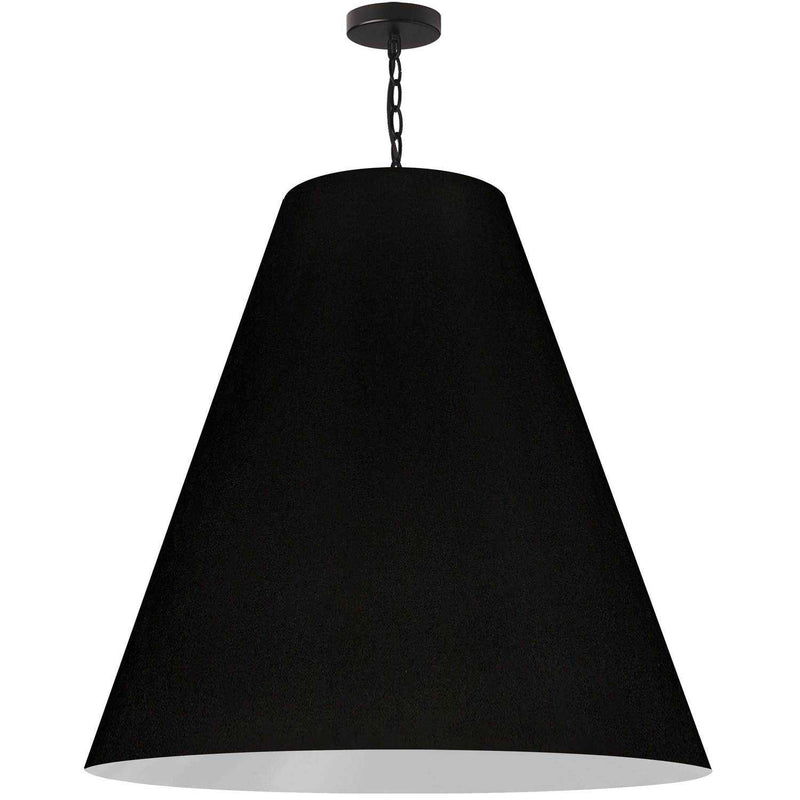 Dainolite 1 Light Extra Large Anaya Pendant Matte Black with Black Shade ANA-XL-MB-797