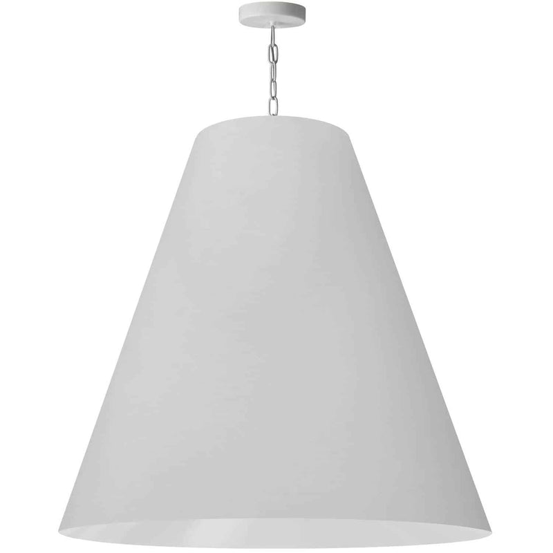 Dainolite 1 Light Extra Large Anaya Pendant Matte White with White Shade ANA-XL-MW-790