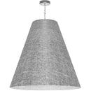 Dainolite 1 Light Extra Large Anaya Pendant Polished Chrome with Gray and Clear Shade ANA-XL-PC-2423