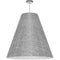 Dainolite 1 Light Extra Large Anaya Pendant Polished Chrome with Gray and Clear Shade ANA-XL-PC-2423