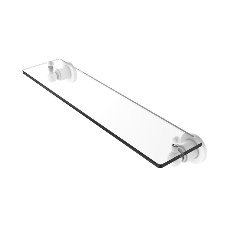 Allied Brass Astor Place 22 inch Glass Vanity Shelf with Beveled Edges AP-1-22-WHM