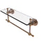 Allied Brass Astor Place 16 Inch Glass Vanity Shelf with Integrated Towel Bar AP-1TB-16-BBR