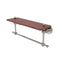 Allied Brass Astor Place Collection 16 Inch Solid IPE Ironwood Shelf with Integrated Towel Bar AP-1TB-16-IRW-SN