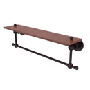 Allied Brass Astor Place Collection 22 Inch Solid IPE Ironwood Shelf with Integrated Towel Bar AP-1TB-22-IRW-ABZ