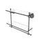 Allied Brass Astor Place Collection 16 Inch Two Tiered Glass Shelf with Integrated Towel Bar AP-2TB-16-GYM