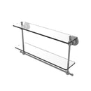 Allied Brass Astor Place Collection 22 Inch Two Tiered Glass Shelf with Integrated Towel Bar AP-2TB-22-GYM