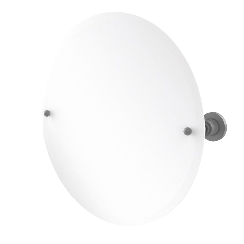 Allied Brass Frameless Round Tilt Mirror with Beveled Edge AP-90-GYM