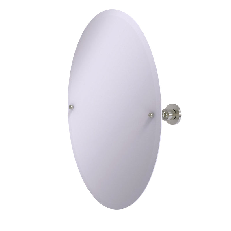 Allied Brass Frameless Oval Tilt Mirror with Beveled Edge AP-91-SN