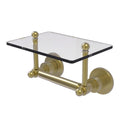 Allied Brass Astor Place Collection Two Post Toilet Tissue Holder with Glass Shelf AP-GLT-24-SBR