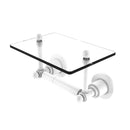 Allied Brass Astor Place Collection Two Post Toilet Tissue Holder with Glass Shelf AP-GLT-24-WHM