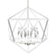 Dainolite 6 Light Chandeliermatte Wht/Sc ARC-226C-WH-SC