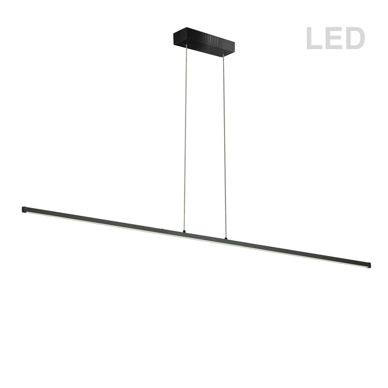 Dainolite 30W Horizontal Pendant Matte Black with White Acrylic Diffuser ARY-3830LEDHP-MB