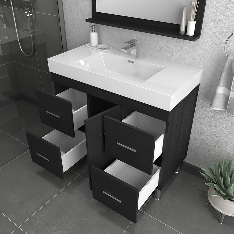 Alya Bath Ripley 39" Black Vanity with Sink AT-8041-B