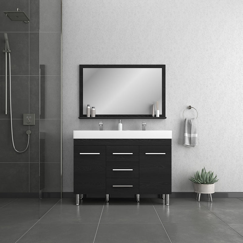 Alya Bath Ripley 48" Black Double Vanity with Sink AT-8048-B-D