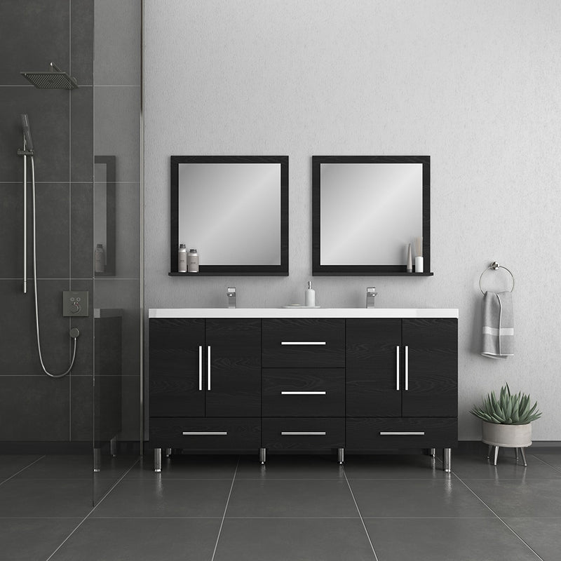 Alya Bath Ripley 67" Black Double Vanity with Sink AT-8063-B