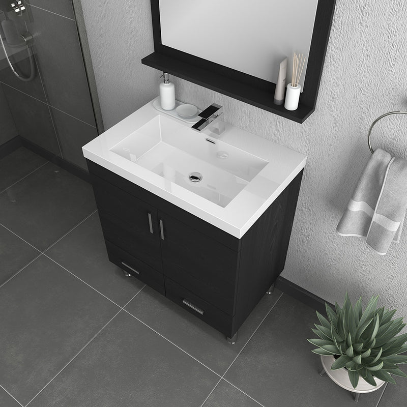 Alya Bath Ripley 30" Black Vanity with Sink AT-8085-B