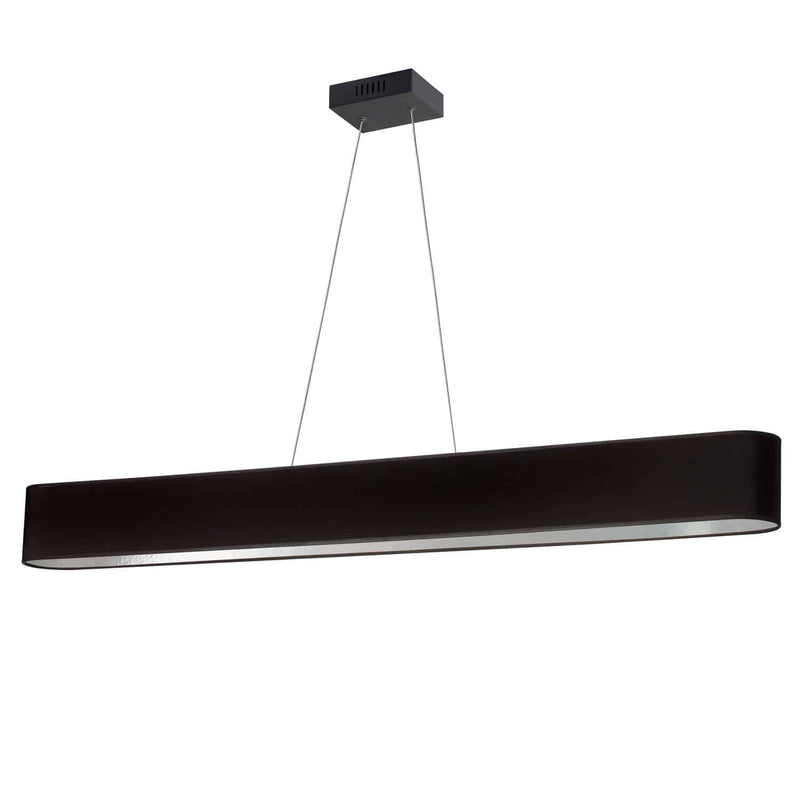 Dainolite 30W Horizontal Pendant Matte Black with Black and Silver Shade AUB-R5030HP-MB-697