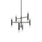 Dainolite 12 Light Incandescent Chandelier Matte Black AVA-2012C-MB